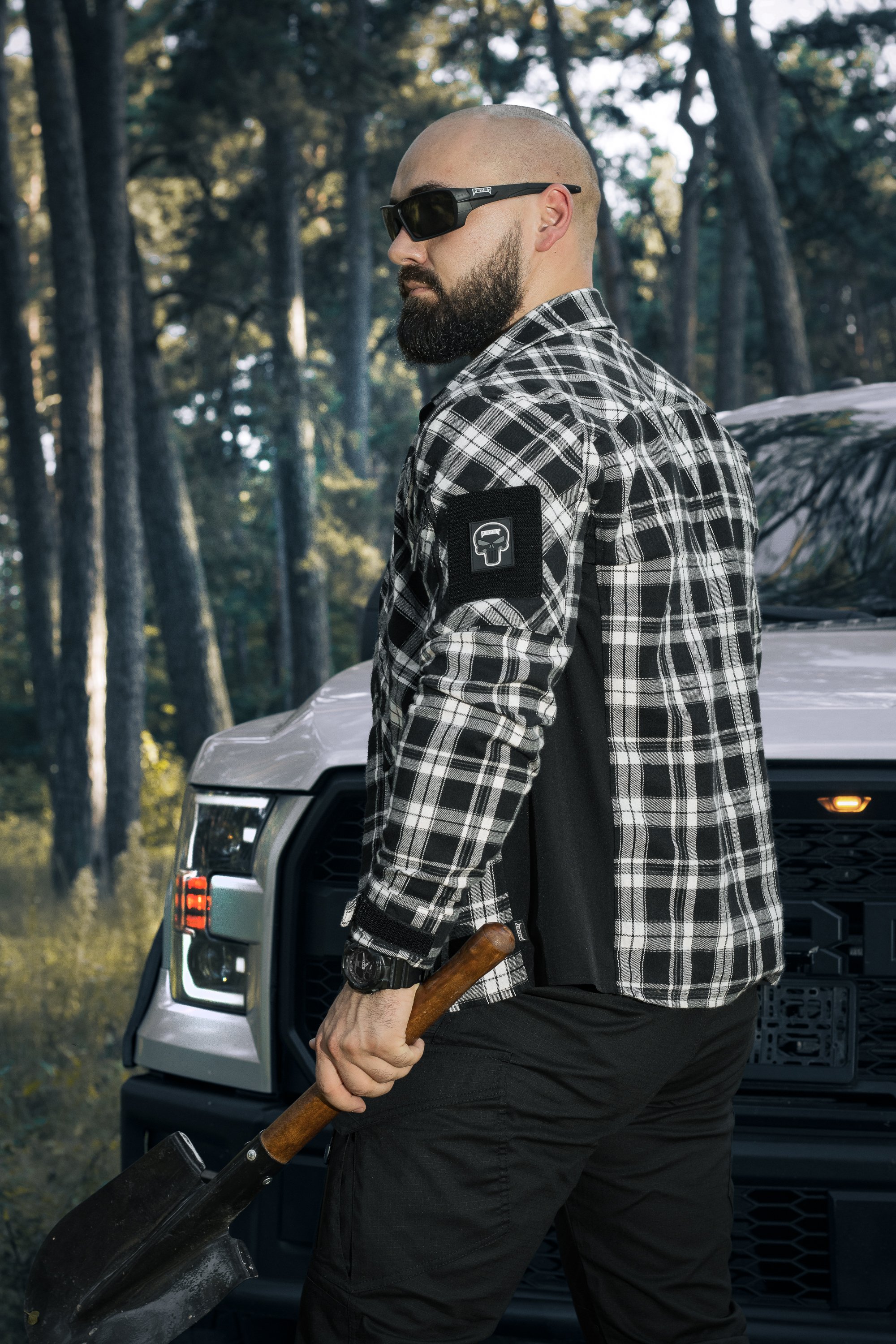 Сорочка фланелева BEZET Defender чорний/білий - Фото 35