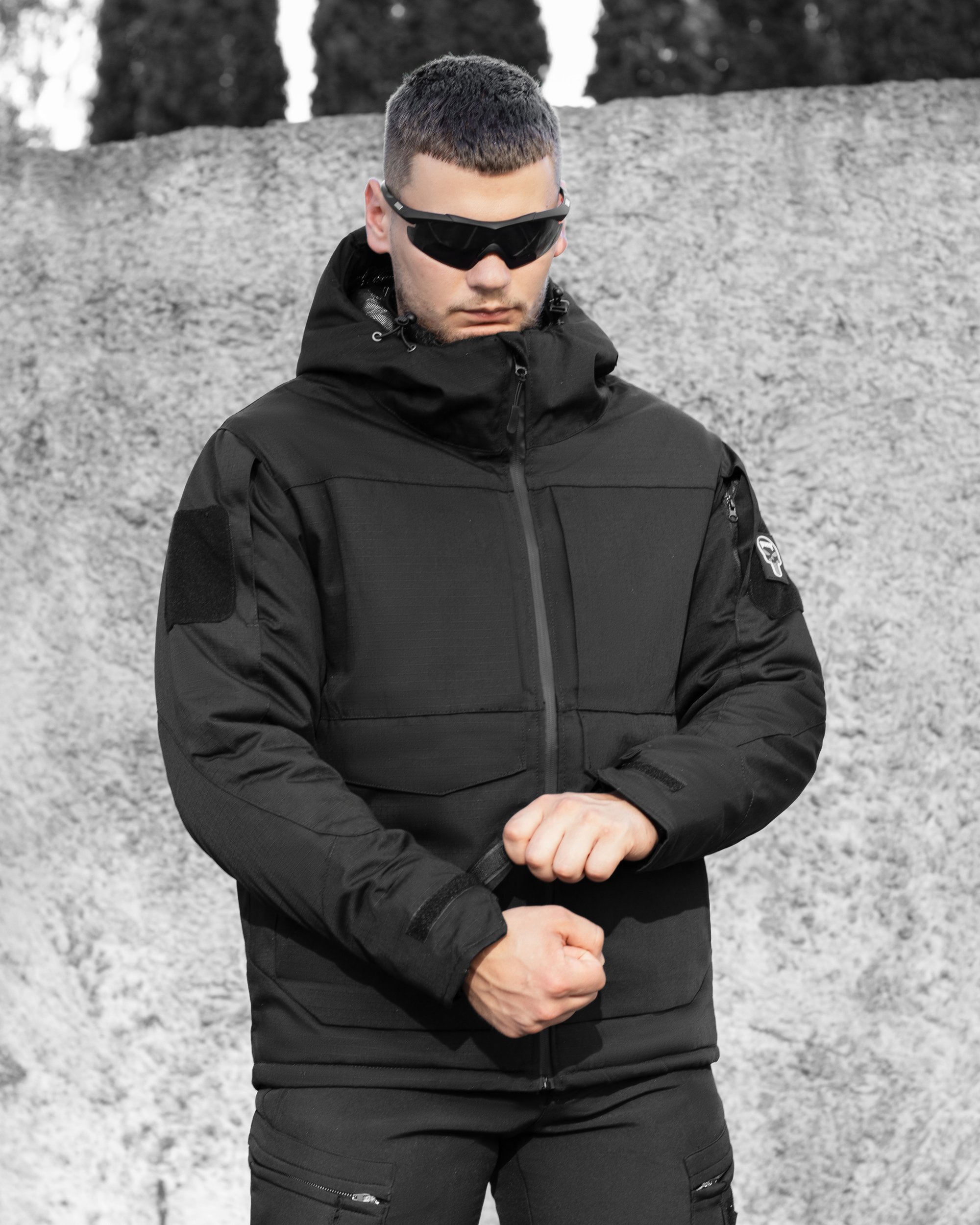 Куртка тактична зимова BEZET Штурм чорний - Фото 10