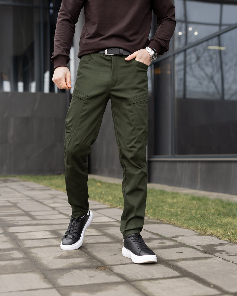 Мужские брюки карго демисезонные хаки Skystone POBEDOV