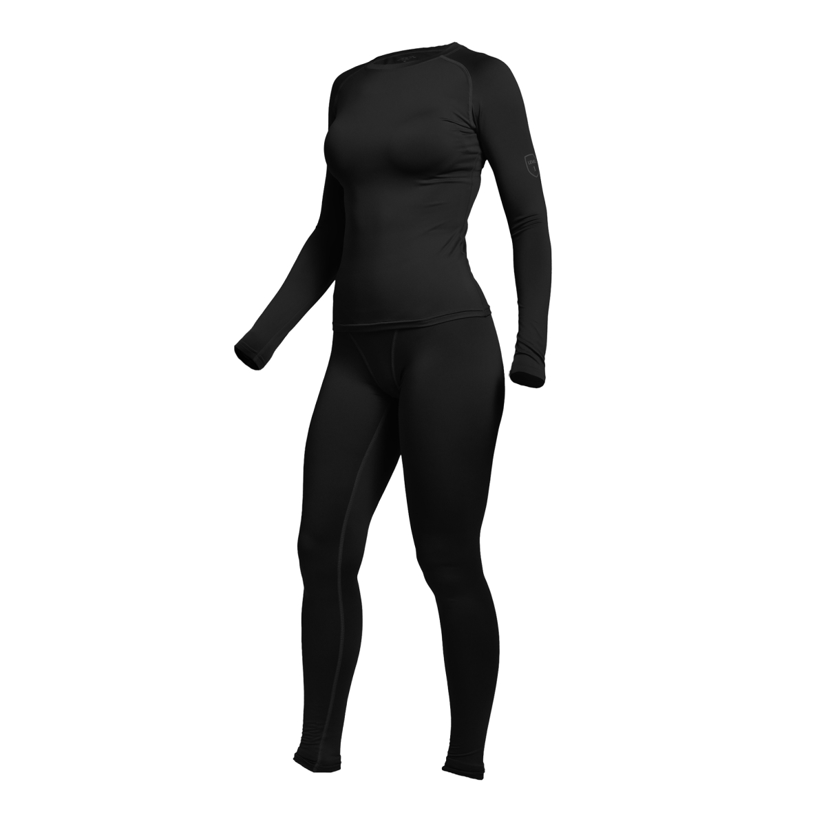 Комплект женского термобелья IceFox level 1, из ткани Thermo line. Черный