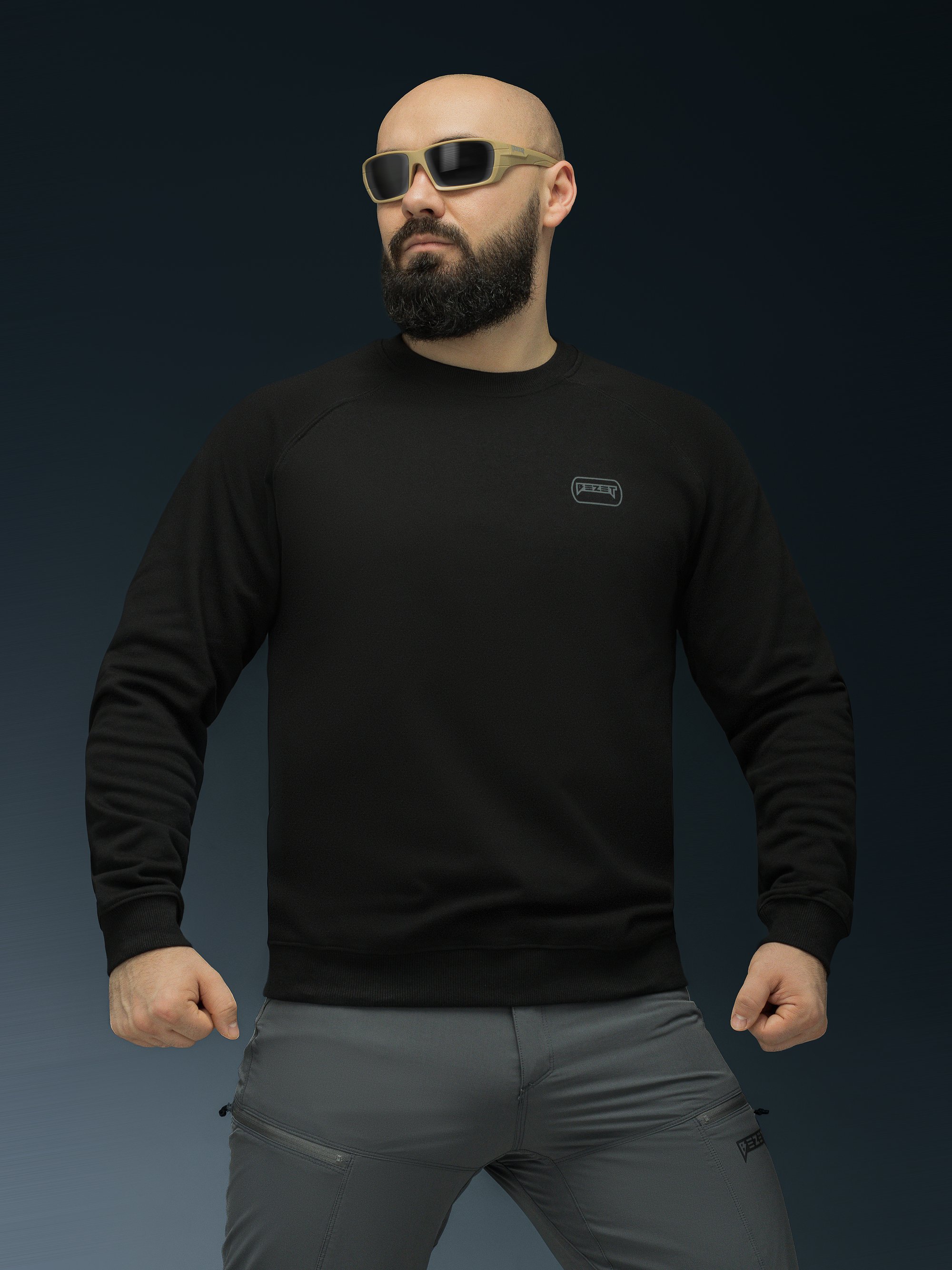 Кофта світшот BEZET Skull Unit чорний - Фото 5