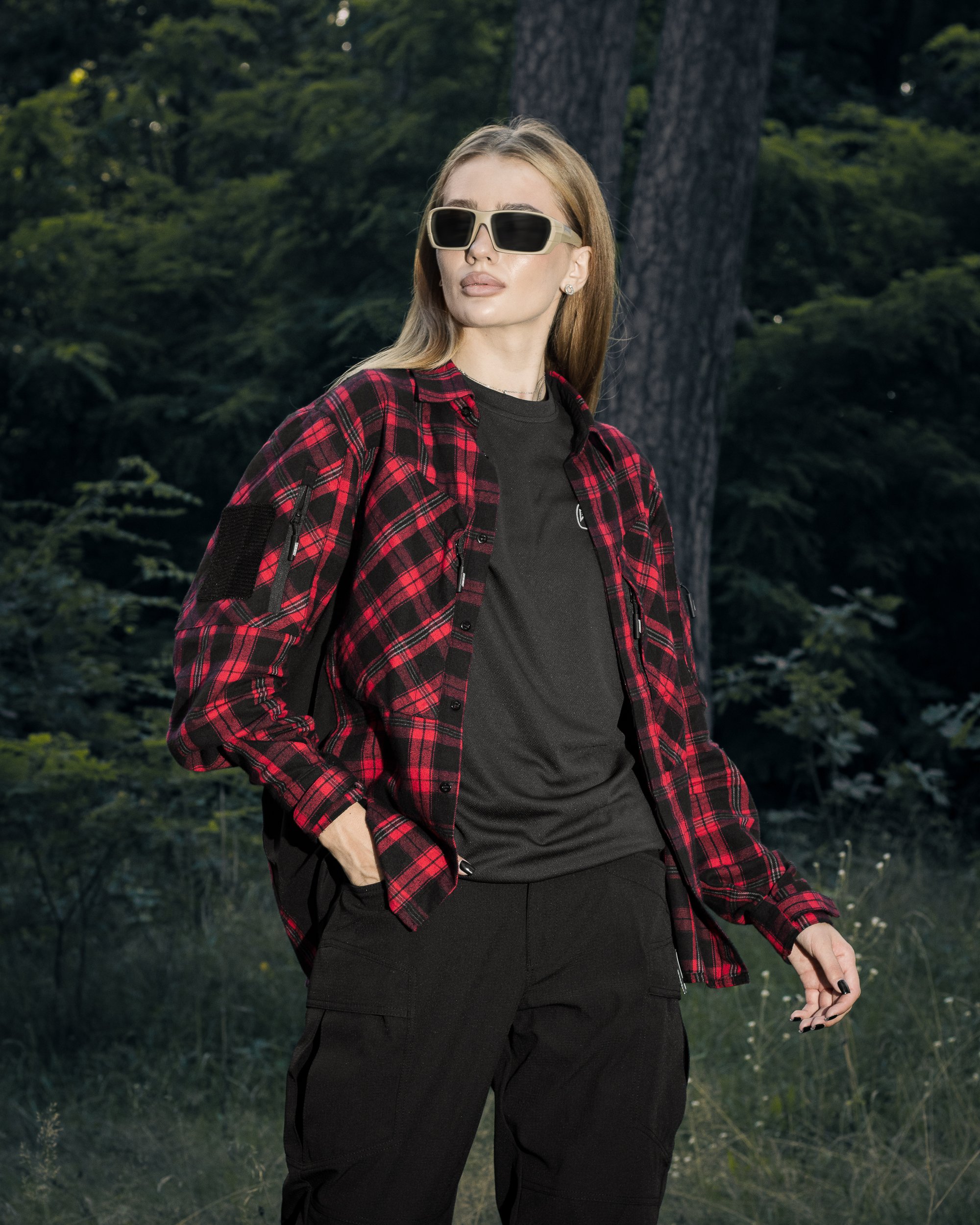 Сорочка фланелева жіноча BEZET Defender чорний/червоний - Фото 23