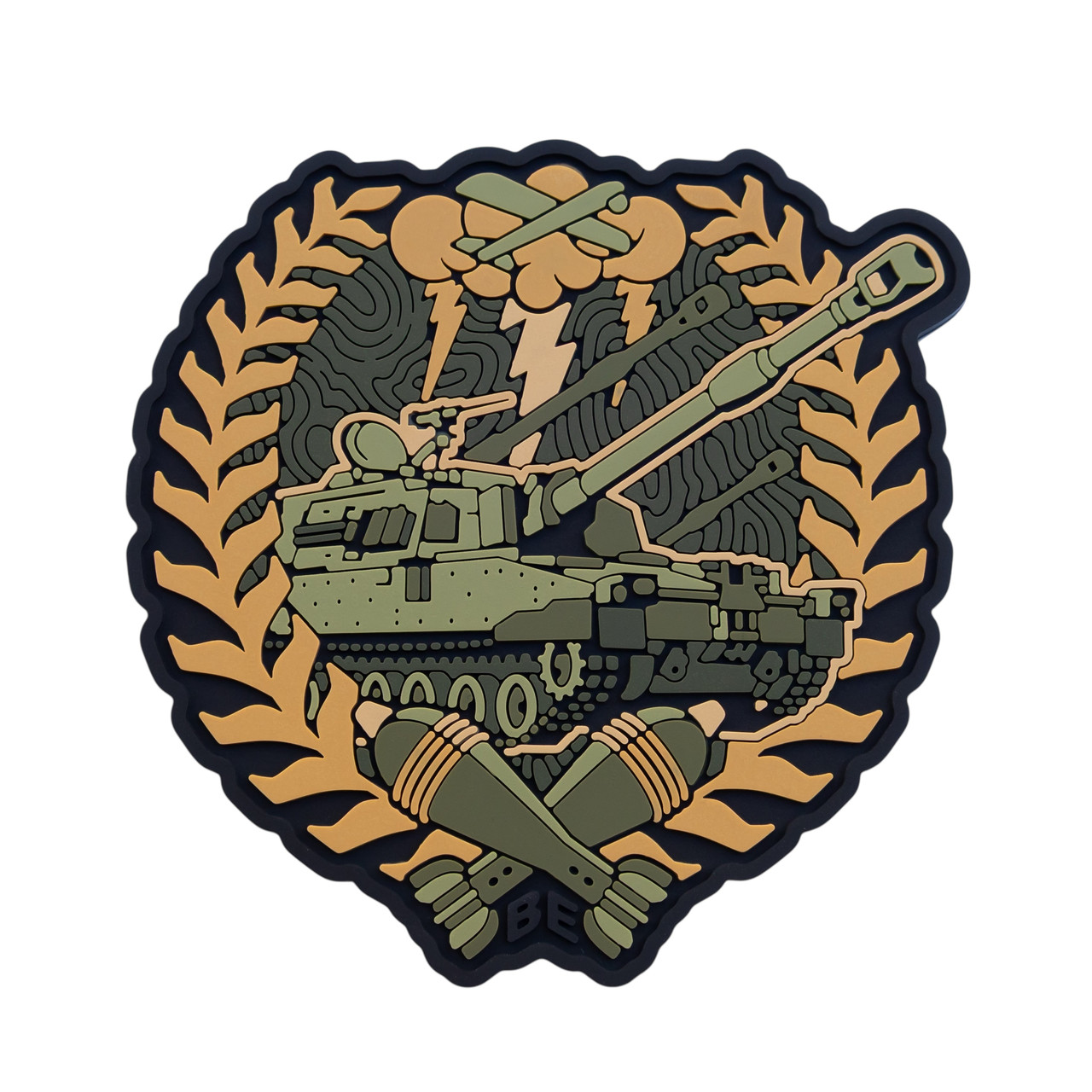 ПВХ Патч (шеврон) «Артиллерия 300-30-3» койот Brand Element