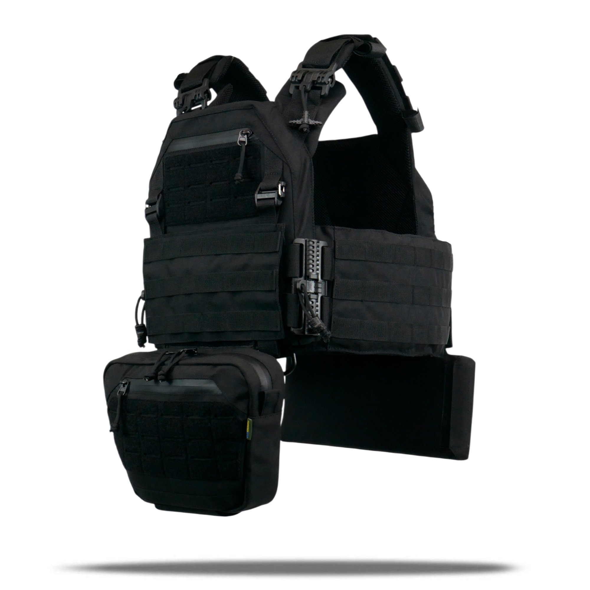 Комплект Плитонока Kiborg GU Gen.2 з двома підсумками та захистом 1 класу Чорний KIBORG