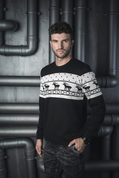 Теплий В'язаний Светр BEZET 'З Оленями 1'