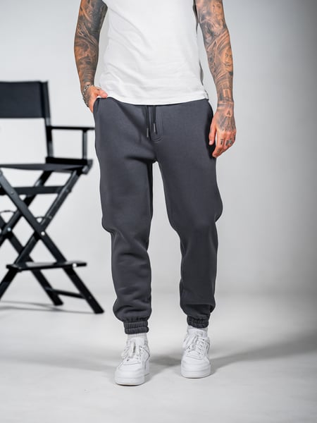 Чоловічі теплі спортивні штани Teamv OVERSIZE 3 Графіт TEAMV