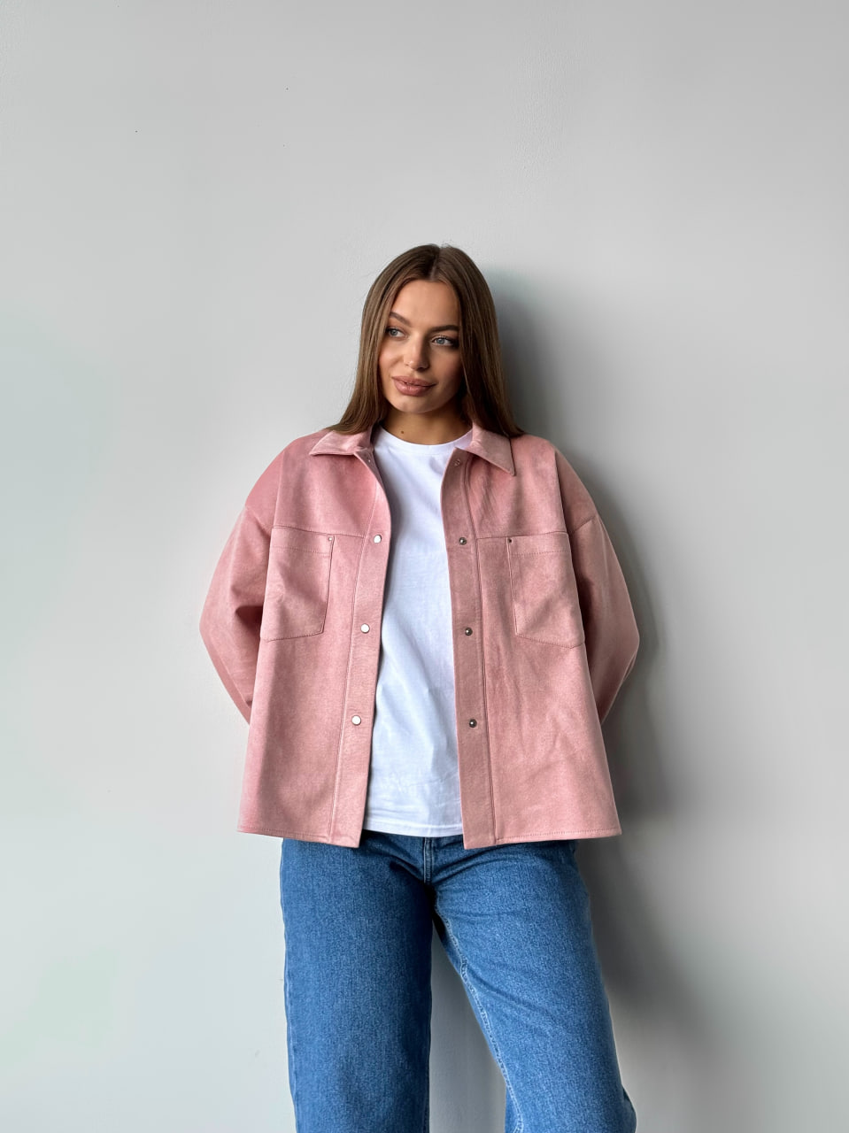 Рубашка женская замшевая Reload - Mohito, пудровый