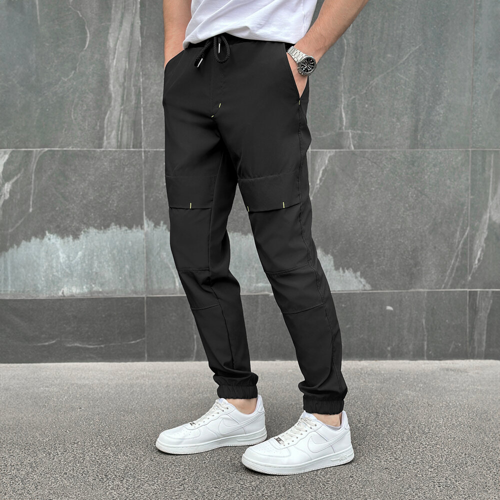 Чоловічі штани джогери з кишенями чорні Pobedov Vershyna POBEDOV