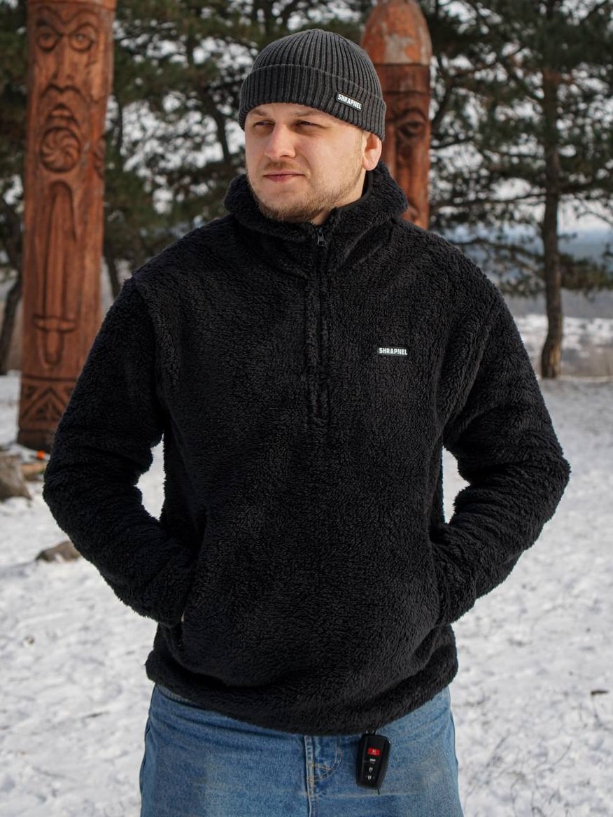 Флісова кофта Shrapnel Zipper Fleece чорна