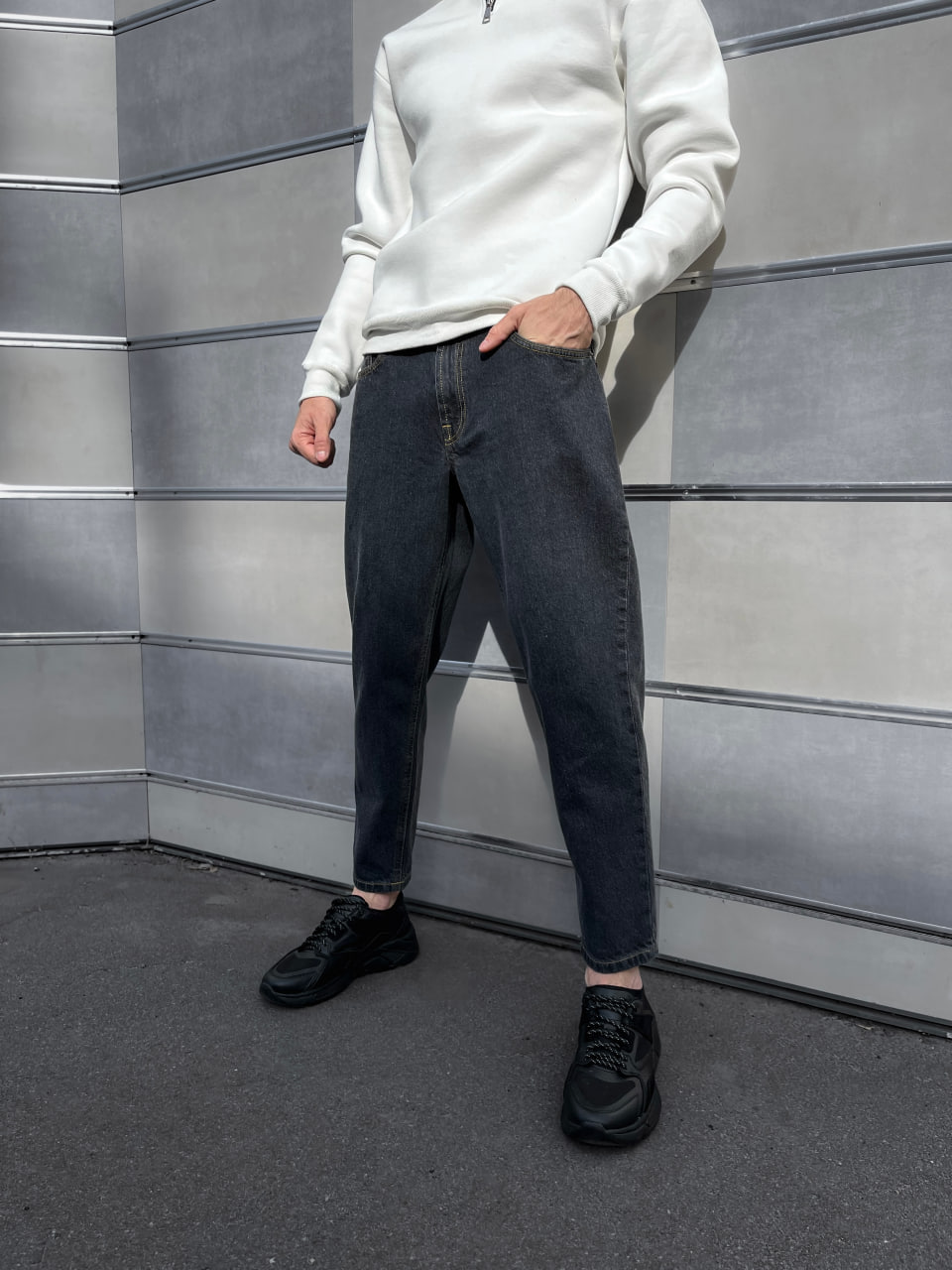 Джинси Reload - MOM Classic, темно-сірий