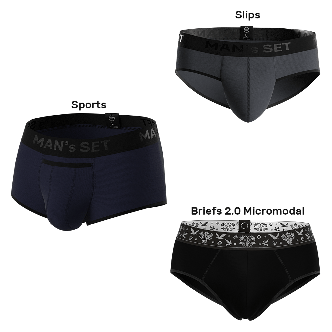 Комплект чоловічої білизни для поціновувачів вкорочених MansSet