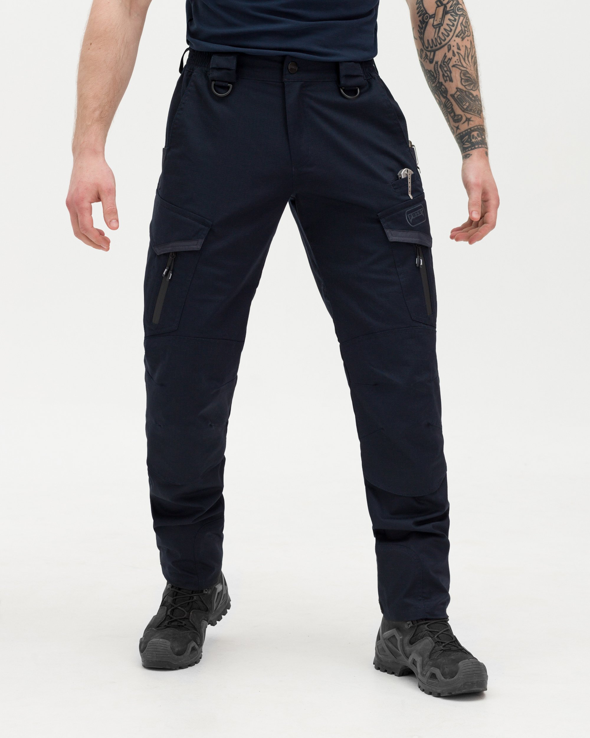 КОМПЛЕКТ (БРЮКИ КАРГО ТАКТИЧНІ BEZET ONYX СИНІЙ, ФУТБОЛКА ПОЛО ТАКТИЧНА ДСНС BEZET СИНІЙ) - Фото 10