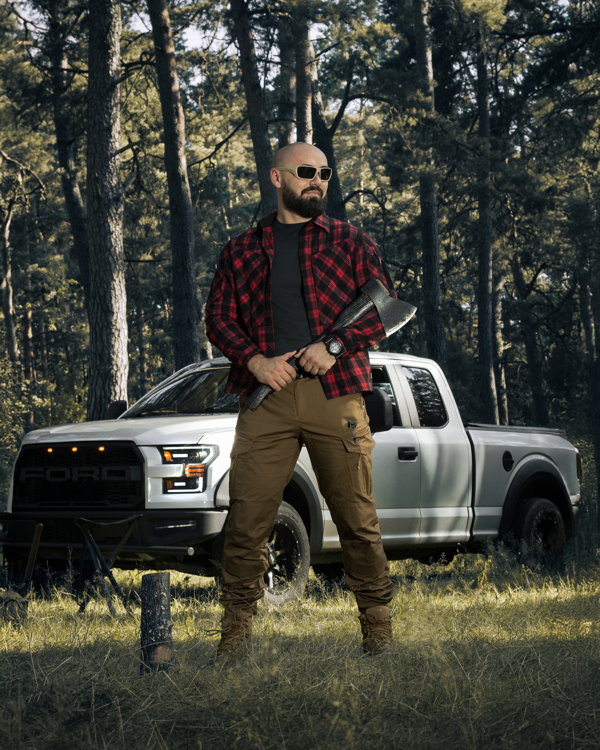 Сорочка фланелева BEZET Defender чорний/червоний - Фото 43