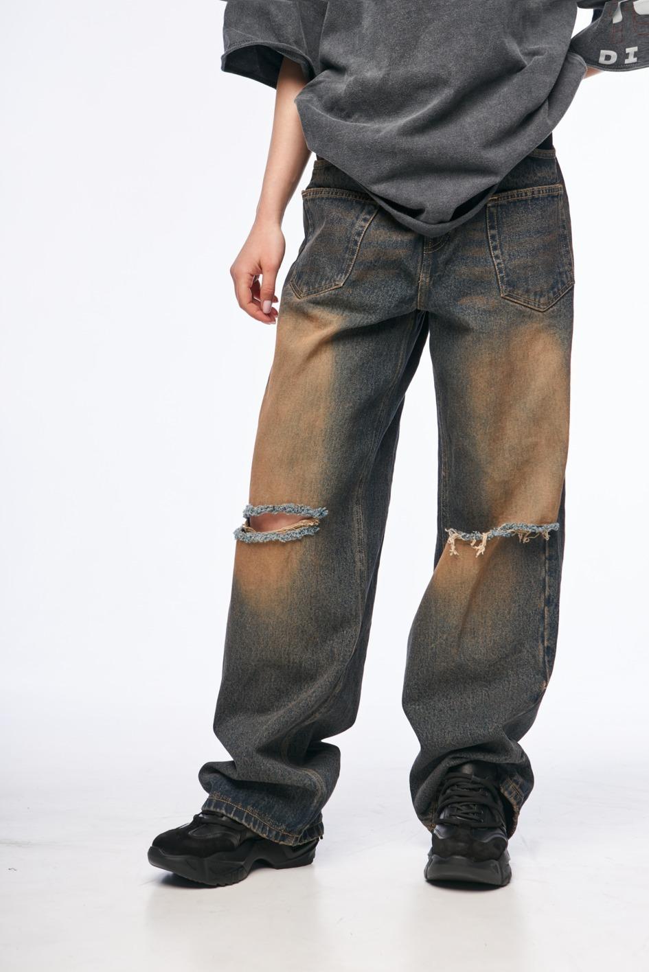 Джинси баггі з подертостями TURWEAR