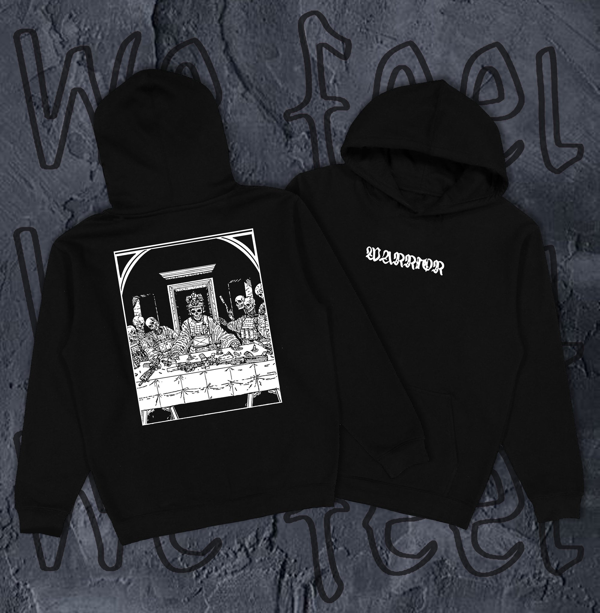 Худі без флісу з принтом LAST SUPPER чорне