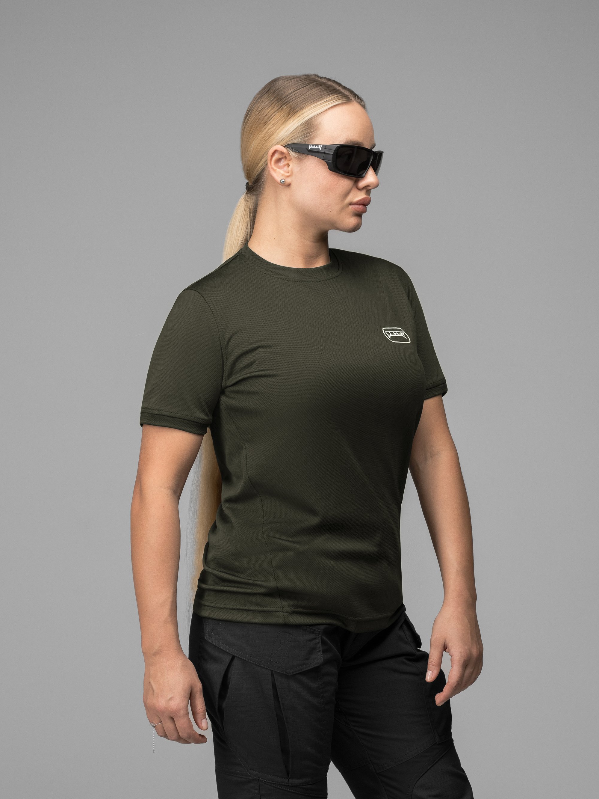 Футболка швидкосохнуча тактична жіноча BEZET Basic хакі - Фото 7