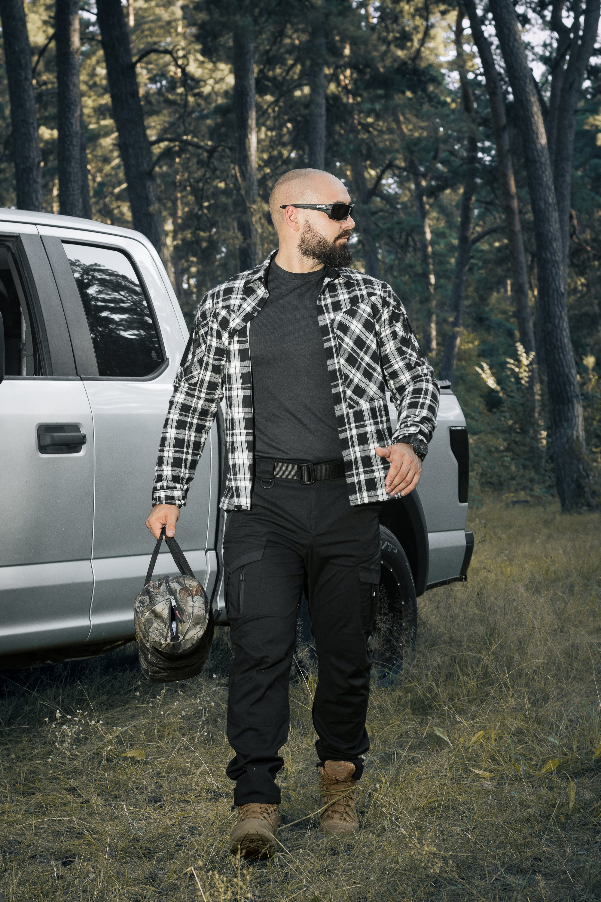 Сорочка фланелева BEZET Defender чорний/білий - Фото 44