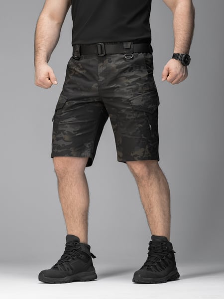 Шорти карго тактичні BEZET Onyx чорний мультикам