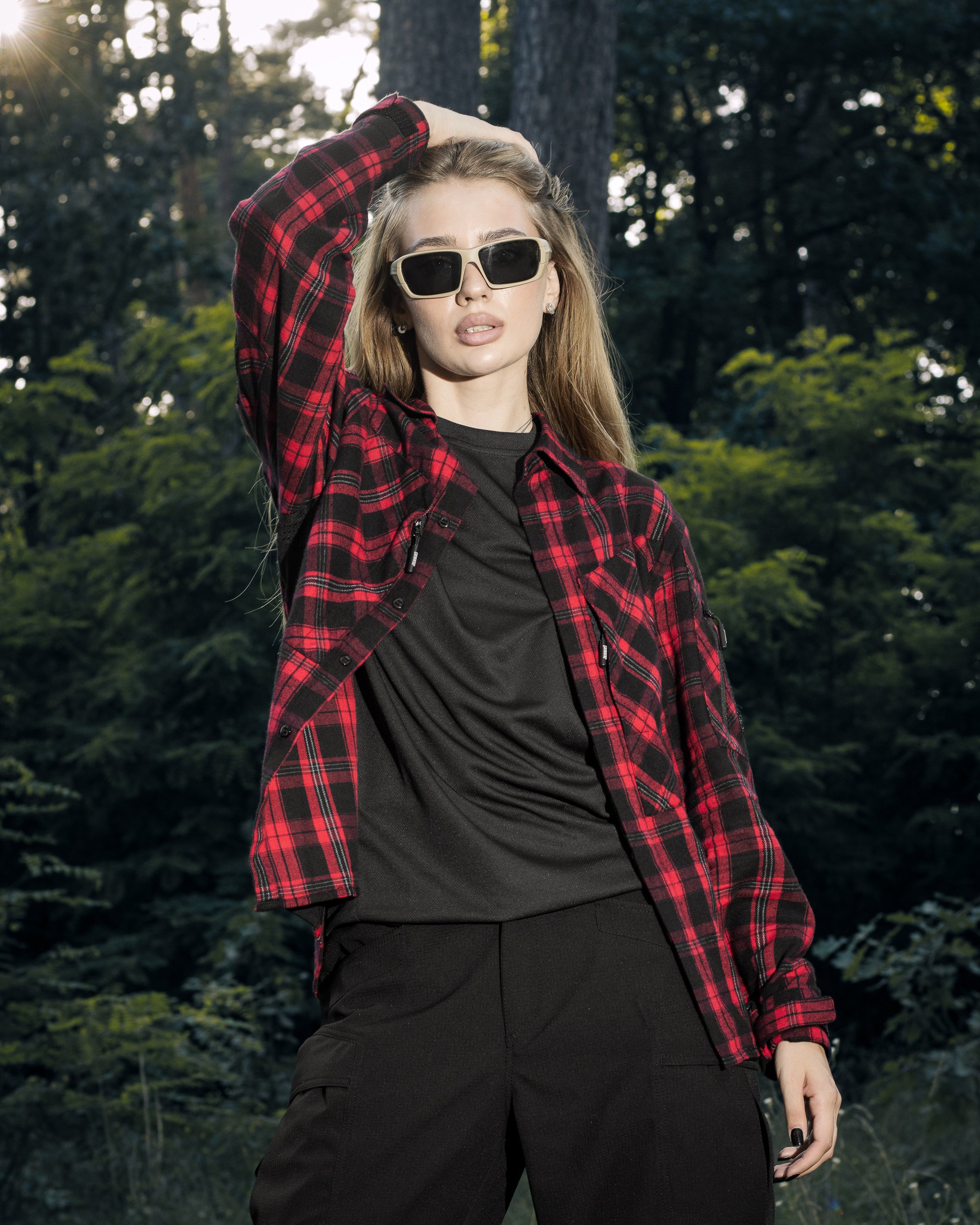 Сорочка фланелева жіноча BEZET Defender чорний/червоний - Фото 29