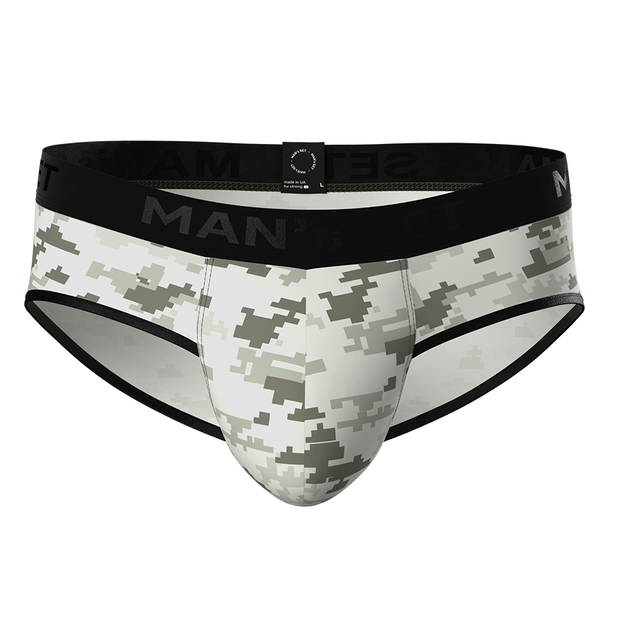 Чоловічі труси сліпи з бавовни, Anatomic Slips Black Series, піксель MansSet