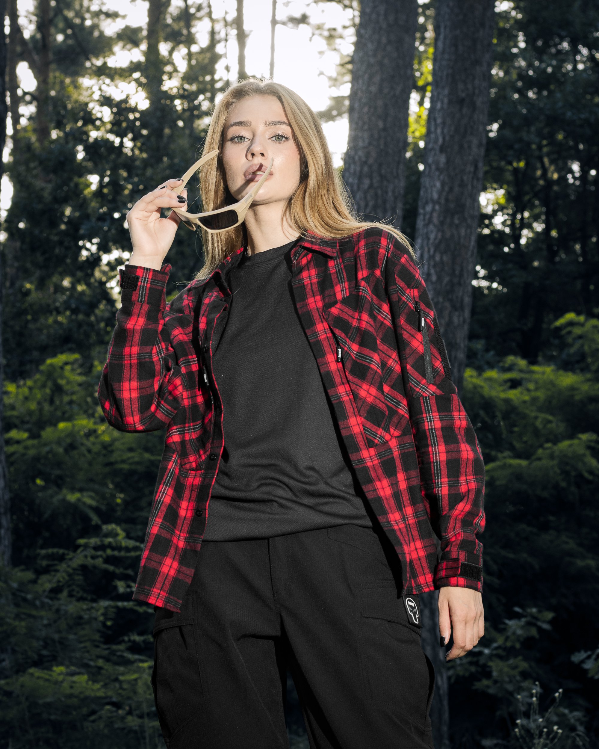 Сорочка фланелева жіноча BEZET Defender чорний/червоний - Фото 31