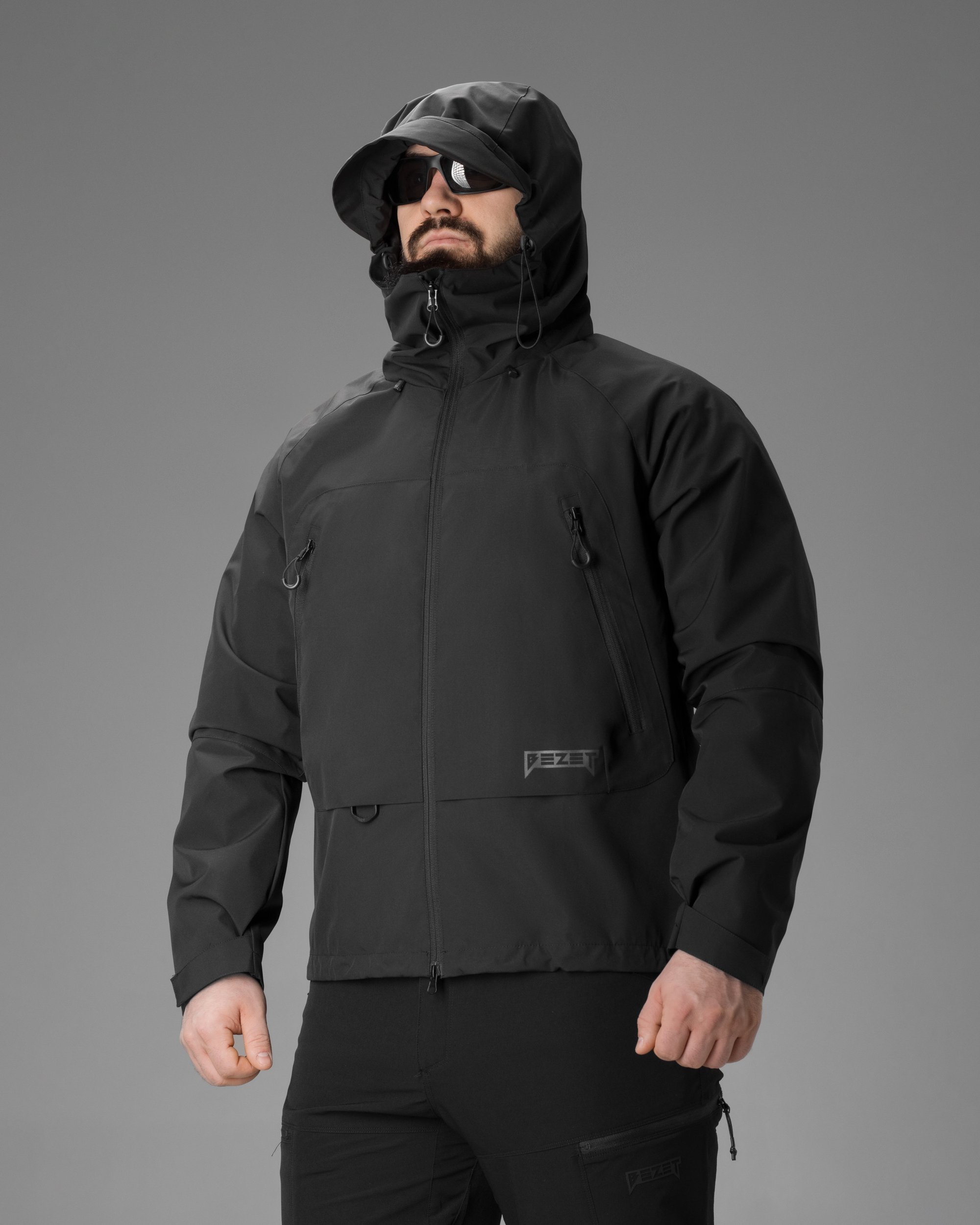 Куртка вітрівка BEZET Trail чорний - Фото 5