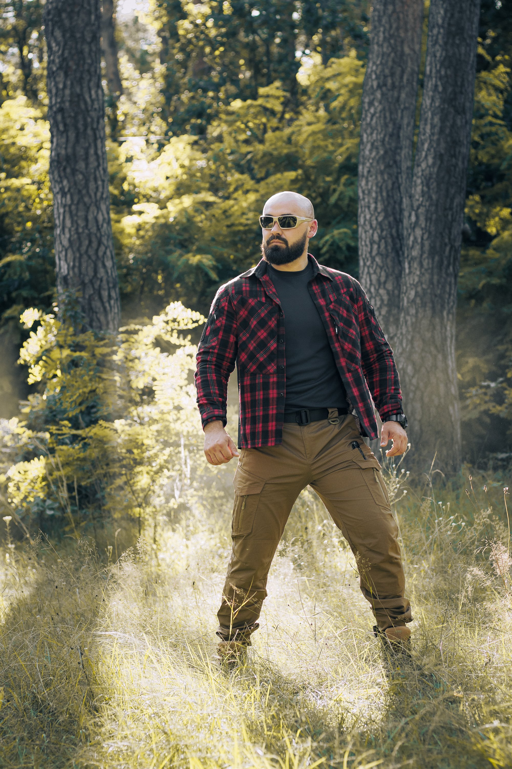 Сорочка фланелева BEZET Defender чорний/червоний - Фото 49