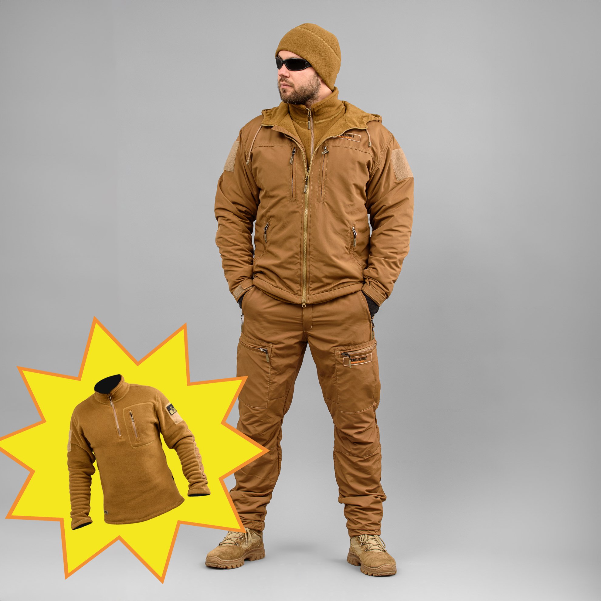 Комплект мілітарі "TRAVEL DEFENCE" 3 в 1 COYOTE Armoline