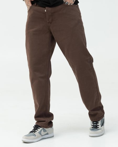 Коричневі джинси базові BEZET