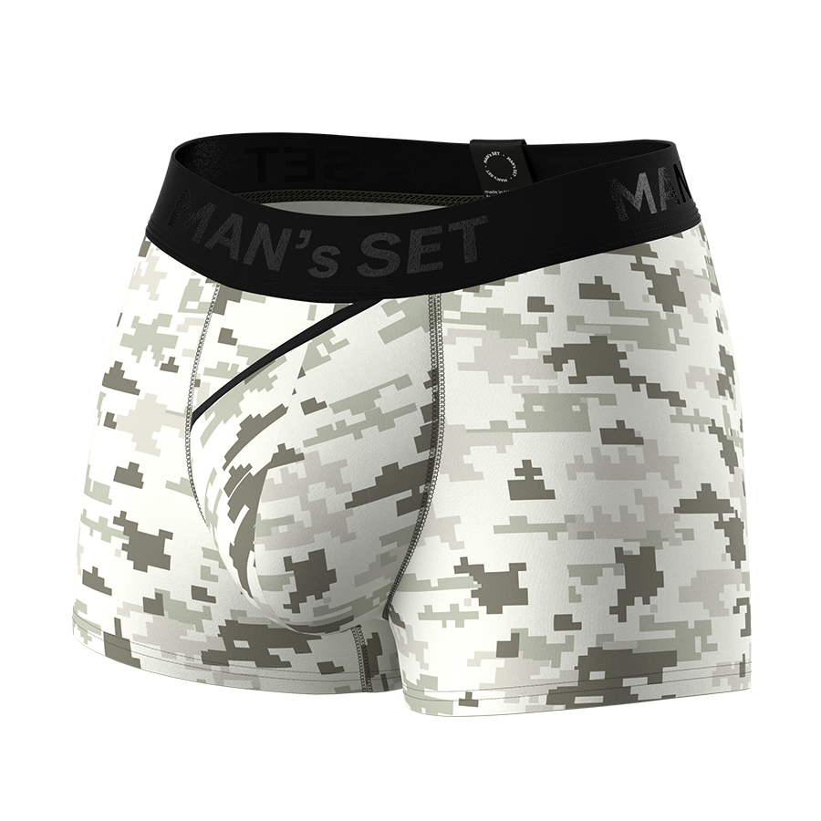 Чоловічі анатомічні боксери з бавовни, Anatomic Classic 2.0, Black Series, піксель MansSet