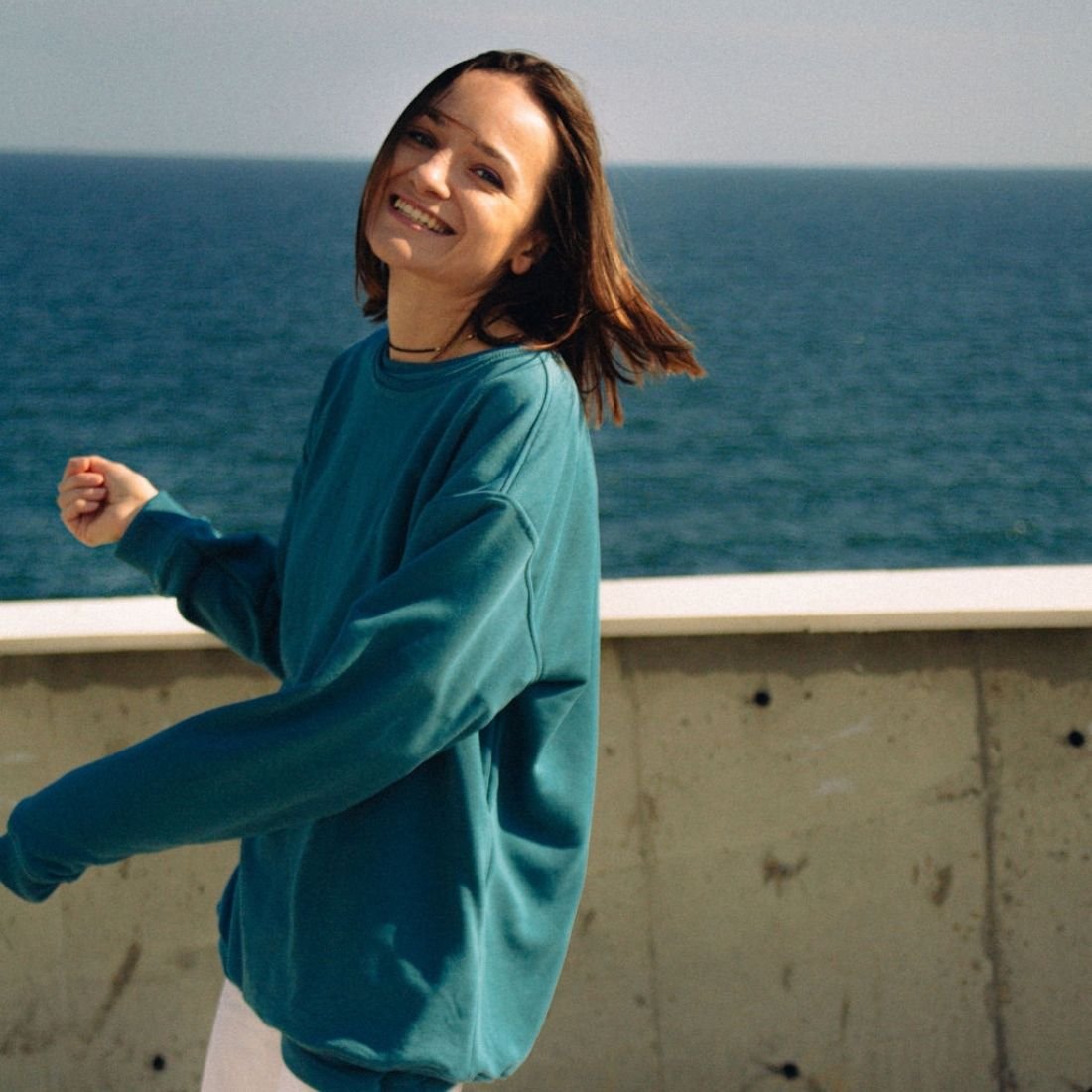 Світшот унісекс MAN's SETxPODAKINA, темно-бірюзовий MansSet