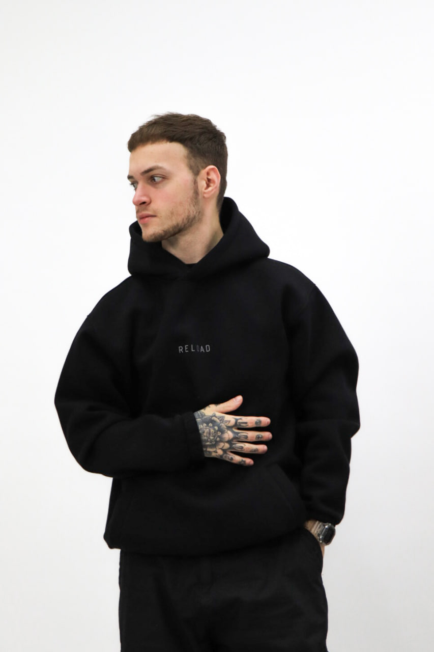Худі Reload - Classic Logo, начос, чорний