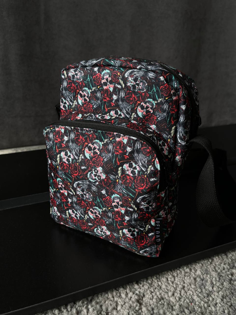 Сумка через плече (месенджер) .VDLK Sсull&Roses Black унісекс