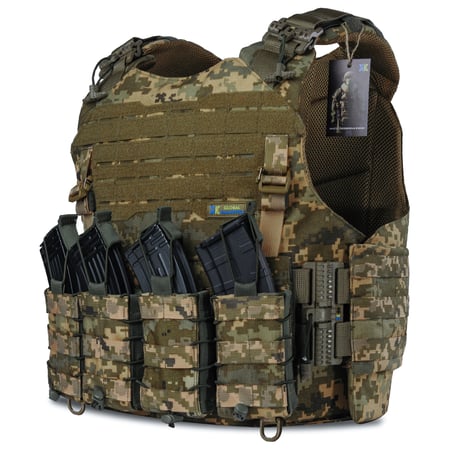 Плитоноска Warmor gen.4, 4 підсумка Піксель