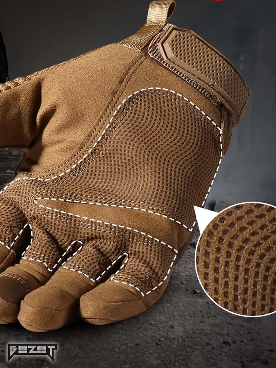 Рукавиці тактичні BEZET Hawk пісочний - Фото 7