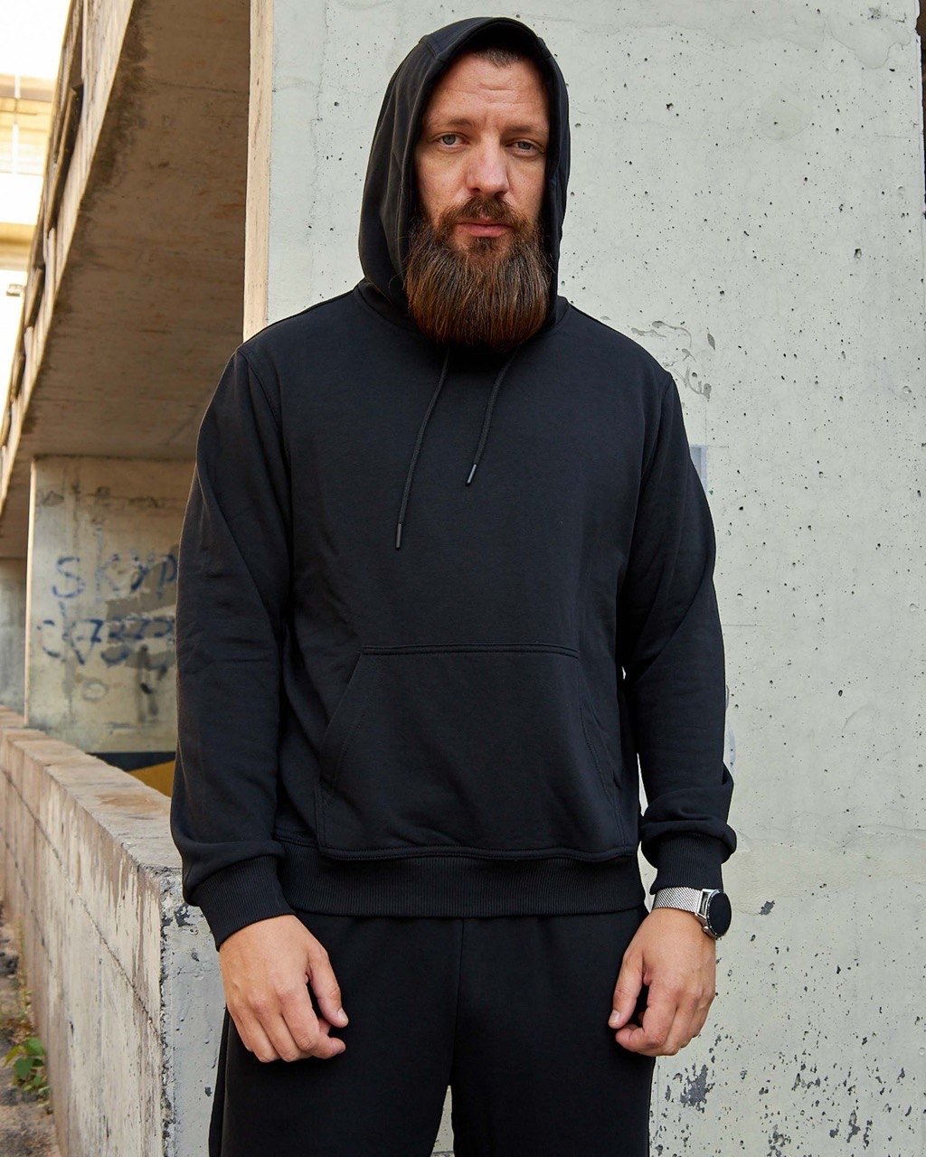 Худі чорний базовий Olymp