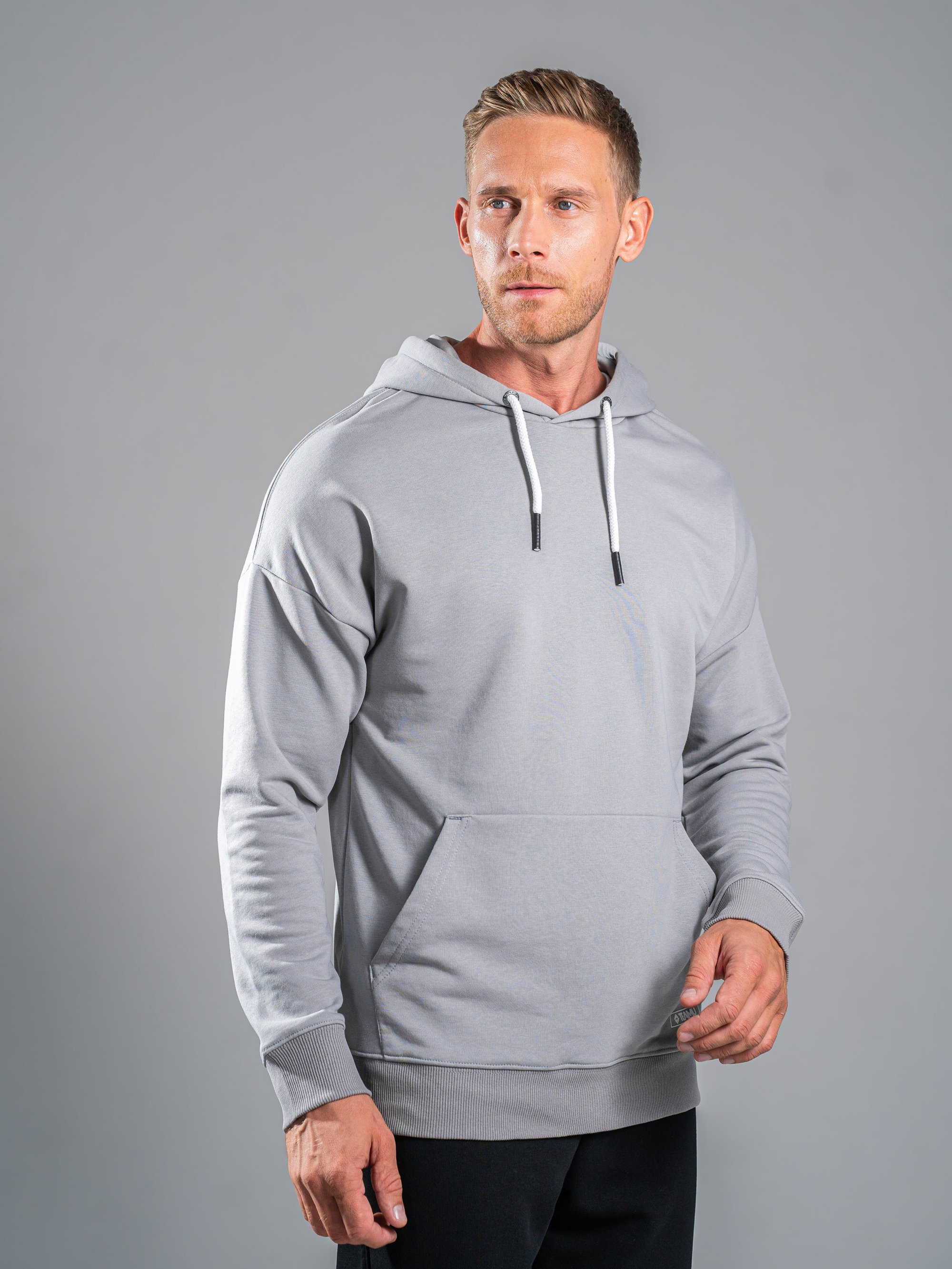 Чоловічий худі на весну Oversize Petlia 23 Сірий