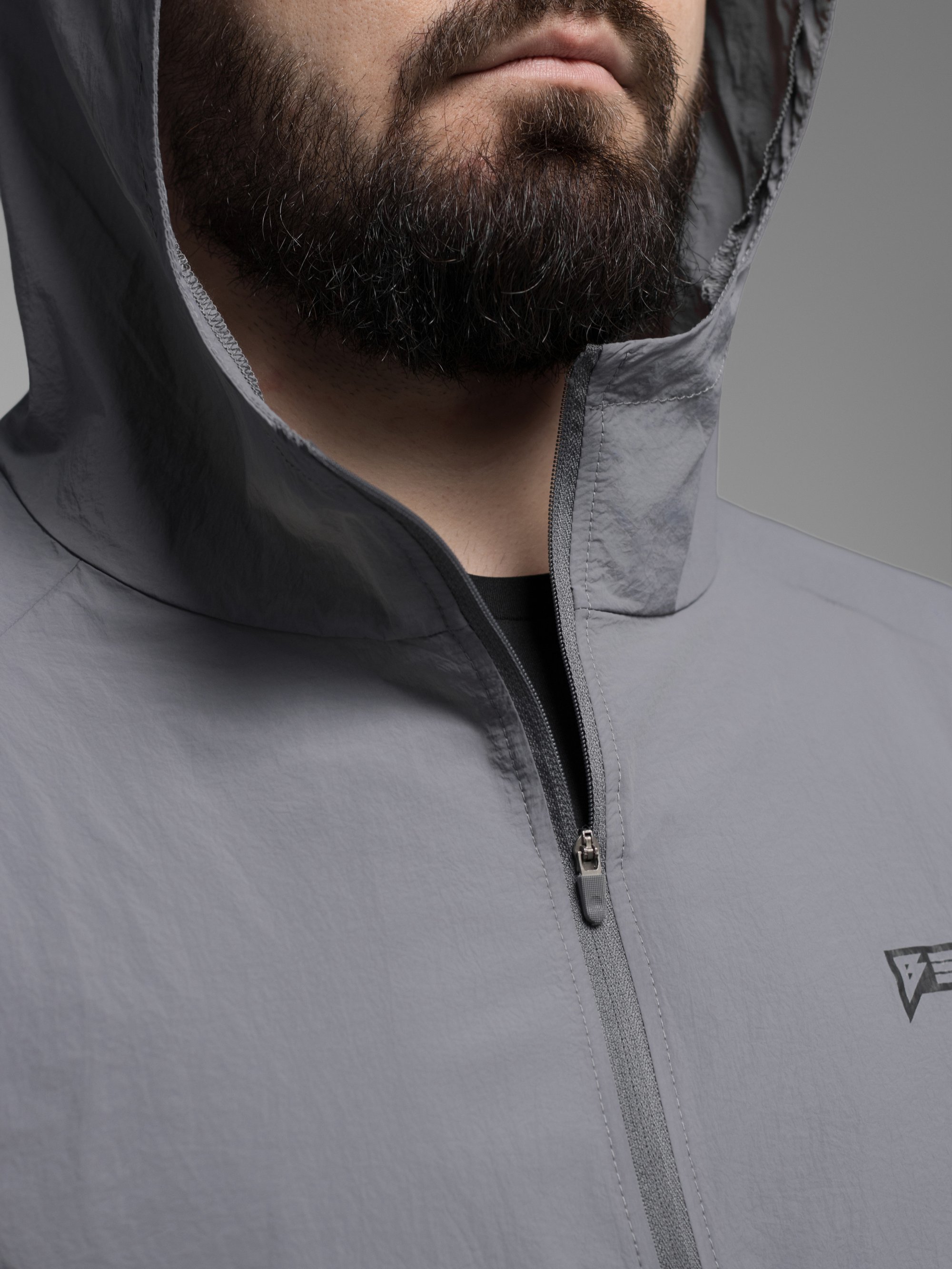 Куртка вітрівка BEZET Solguard UV 100 сірий - Фото 18