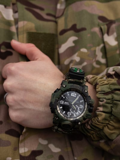 Чоловічий водостійкий тактичний годинник Besta Military з компасом - Фото 7