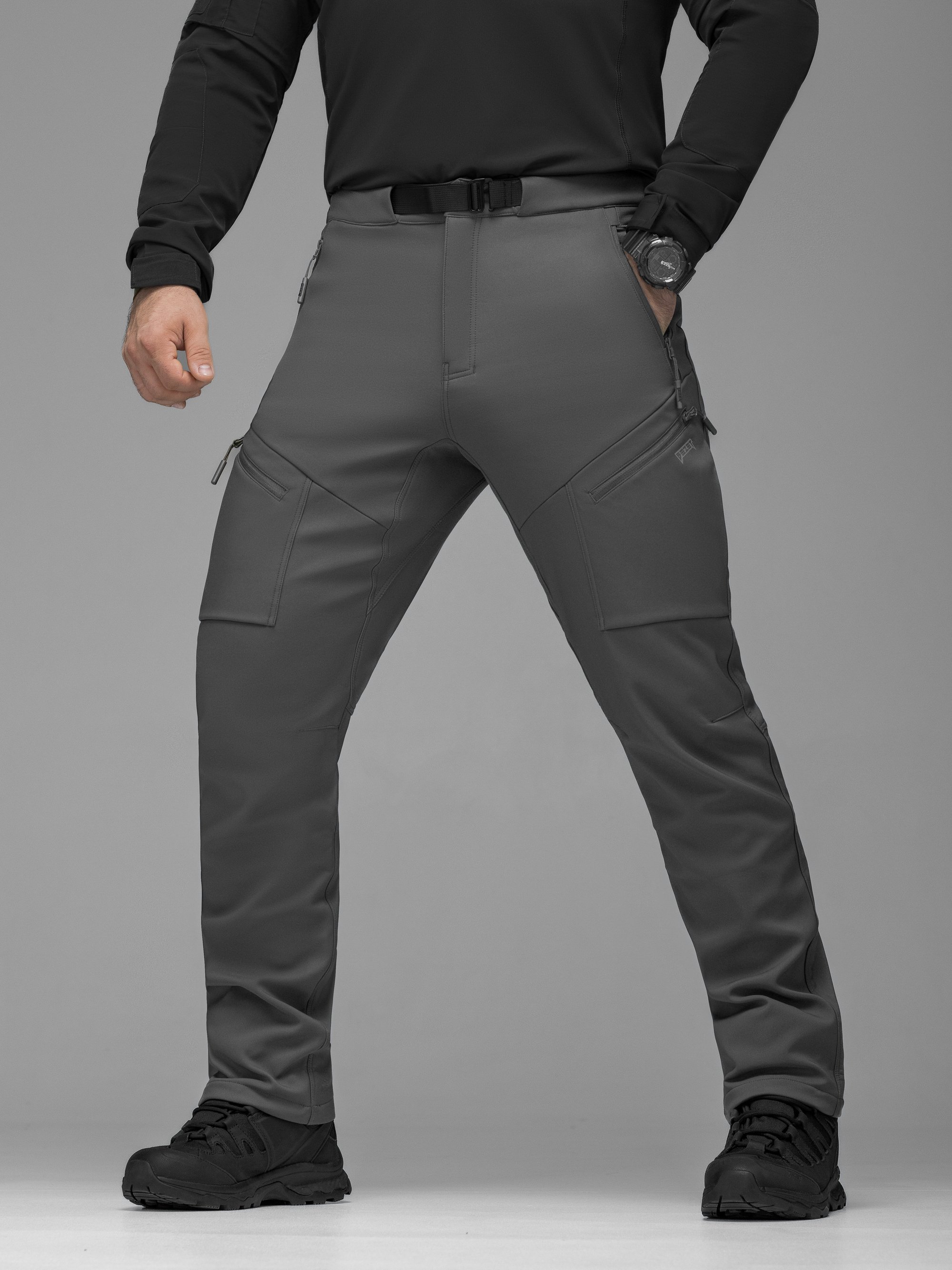 Брюки карго тактичні Softshell BEZET Techwear сірий - Фото 4