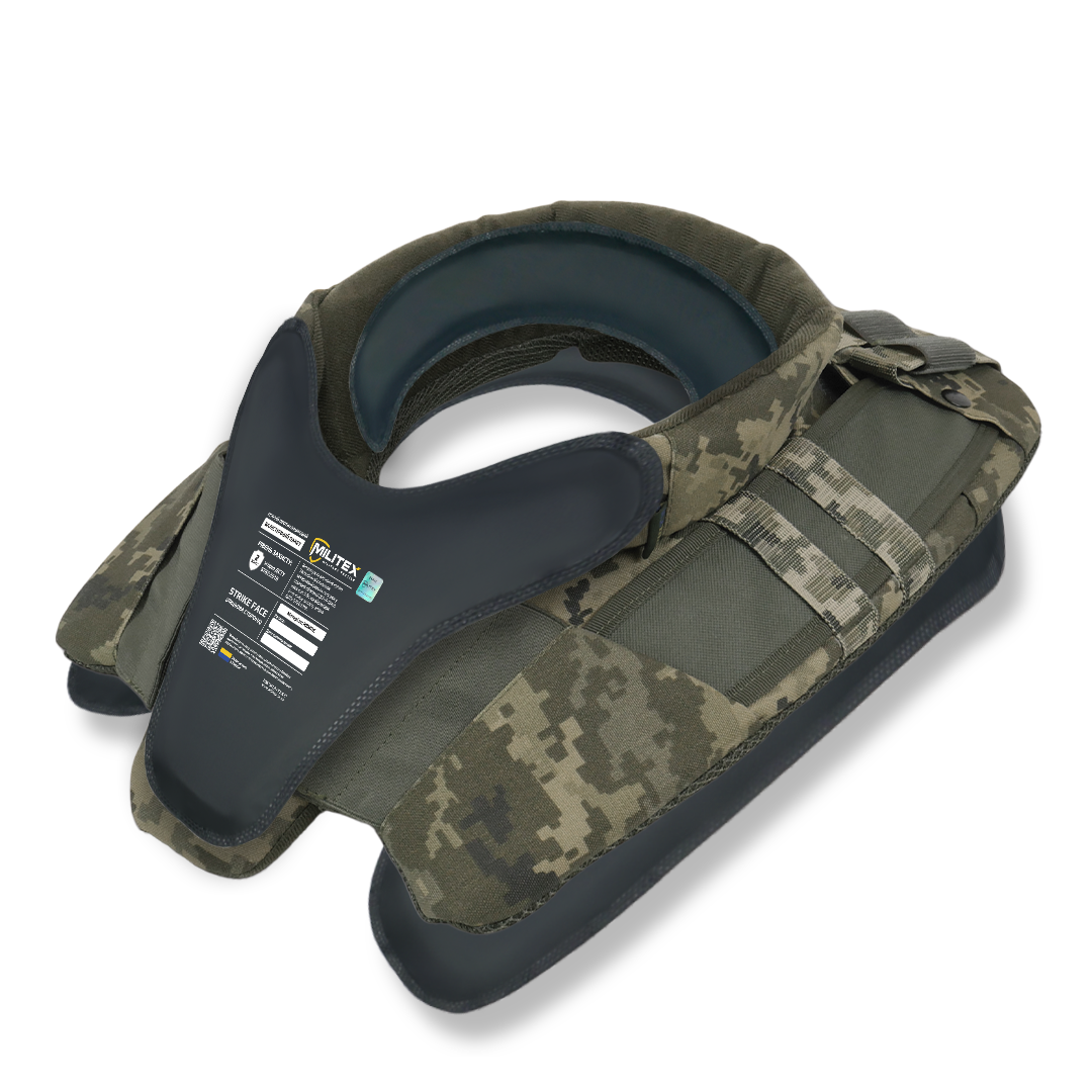 Защита шеи mod. 1 Kiborg с баллистической защитой 2 класс Militex Пиксель KIBORG