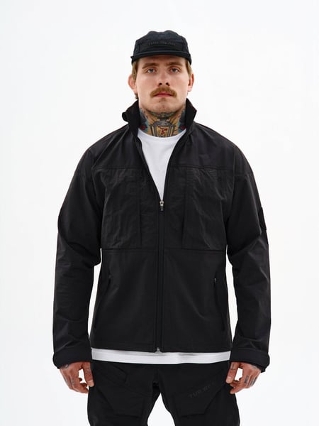 Сорочка з нейлону з накладними кишенями "Варріор", чорний TURWEAR