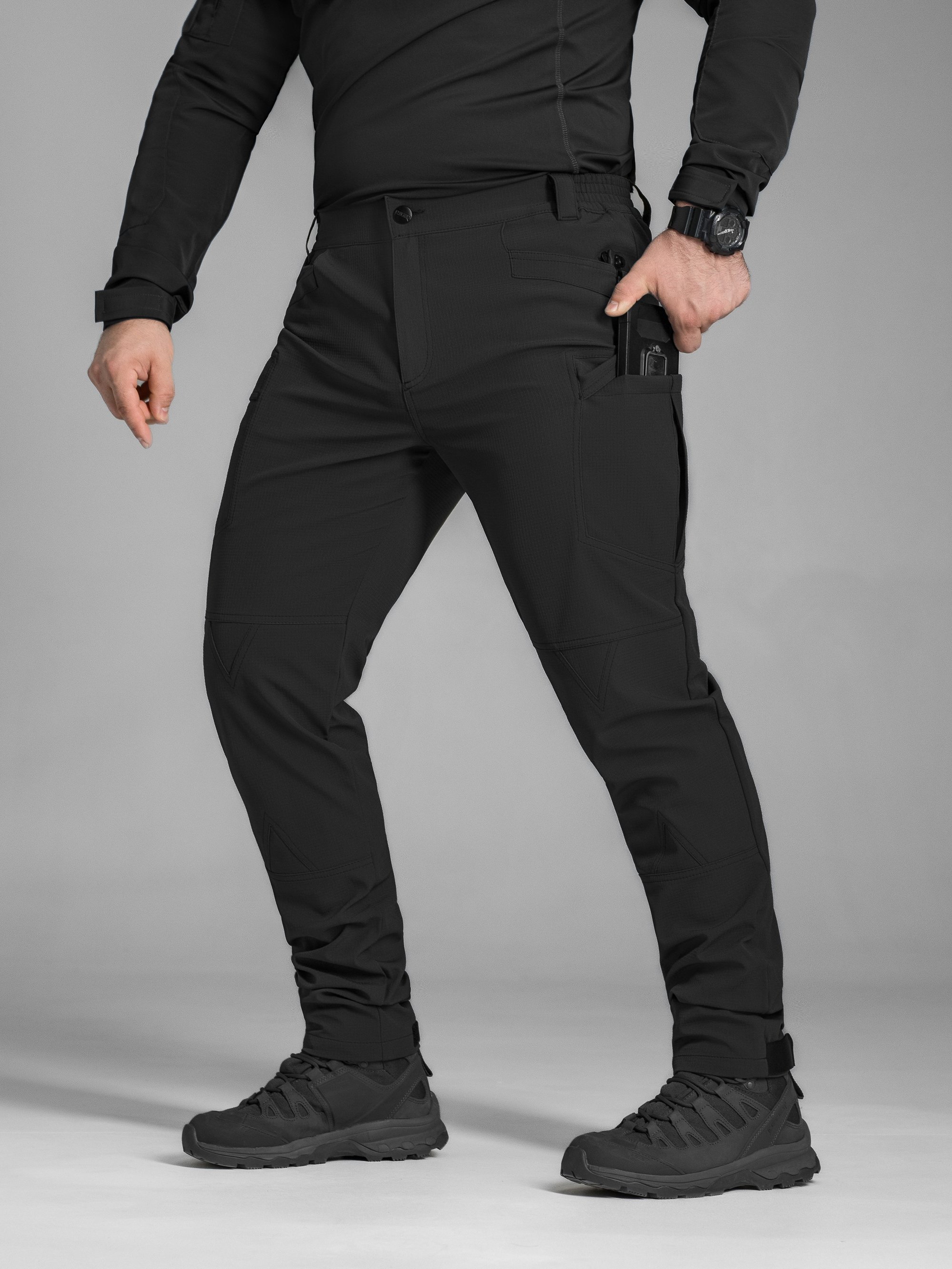 Штани карго тактичні BEZET Капелан чорний - Фото 8