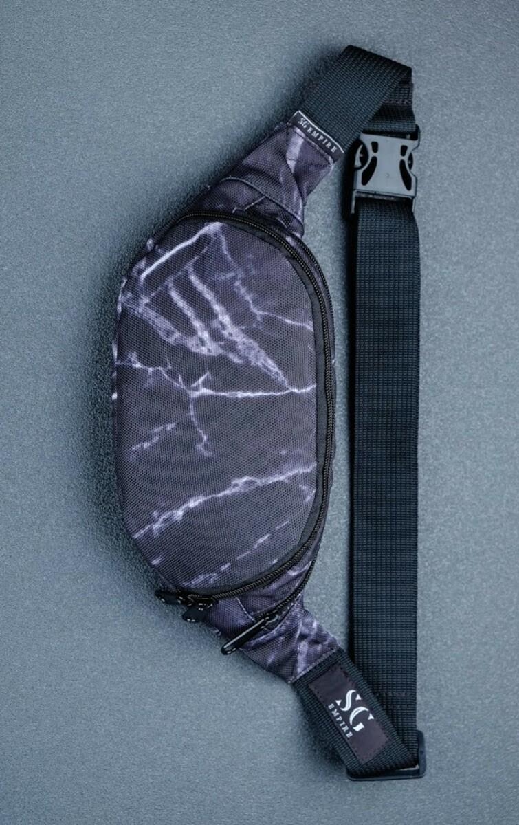  Женская сумка на пояс Town style Черный мрамор