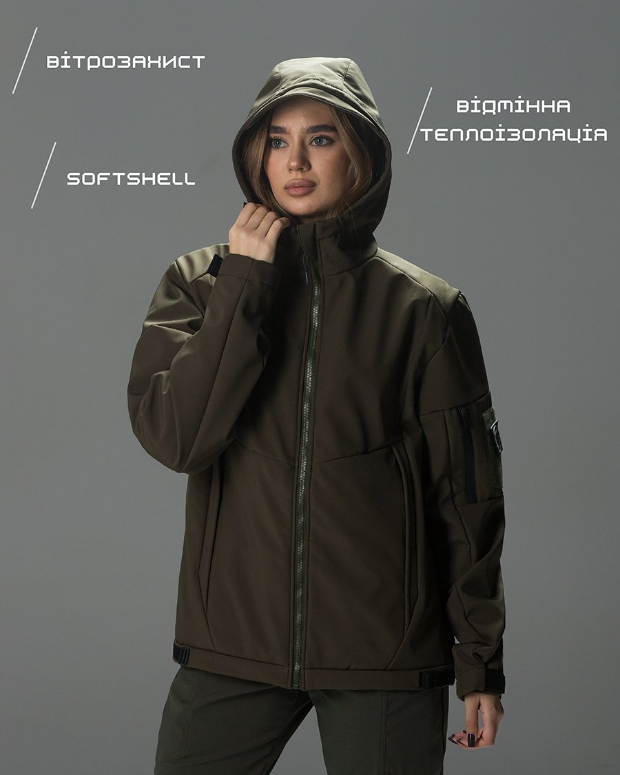 Куртка жіноча Softshell BEZET Робокоп 2.0 чорний