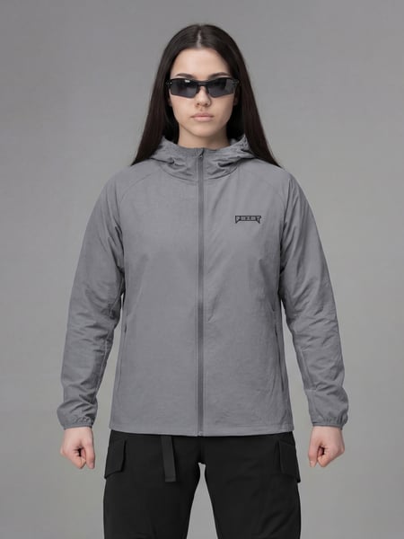Куртка вітрівка жіноча BEZET Solguard UV 100 сірий