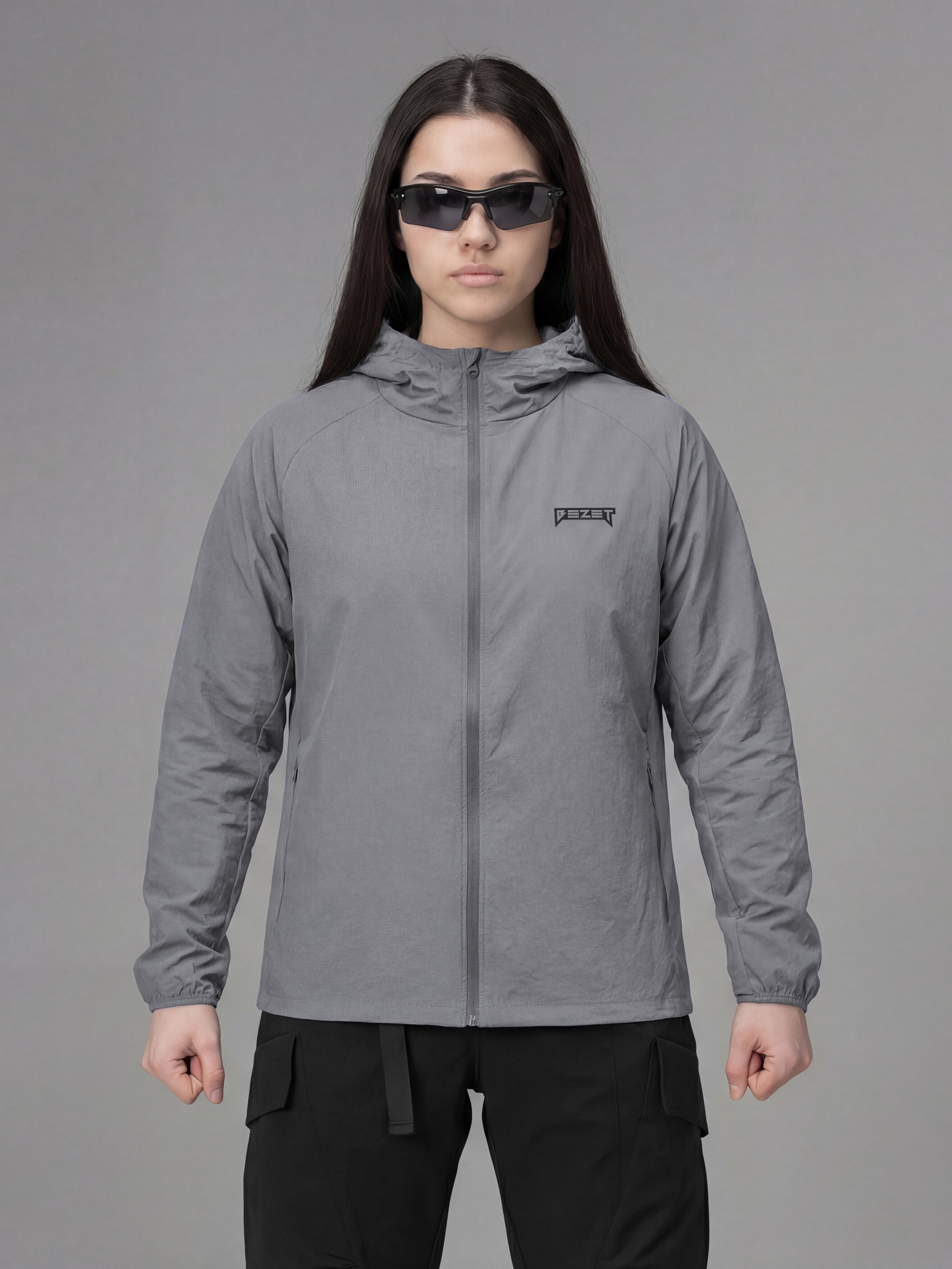 Куртка вітрівка жіноча BEZET Solguard UV 100 сірий