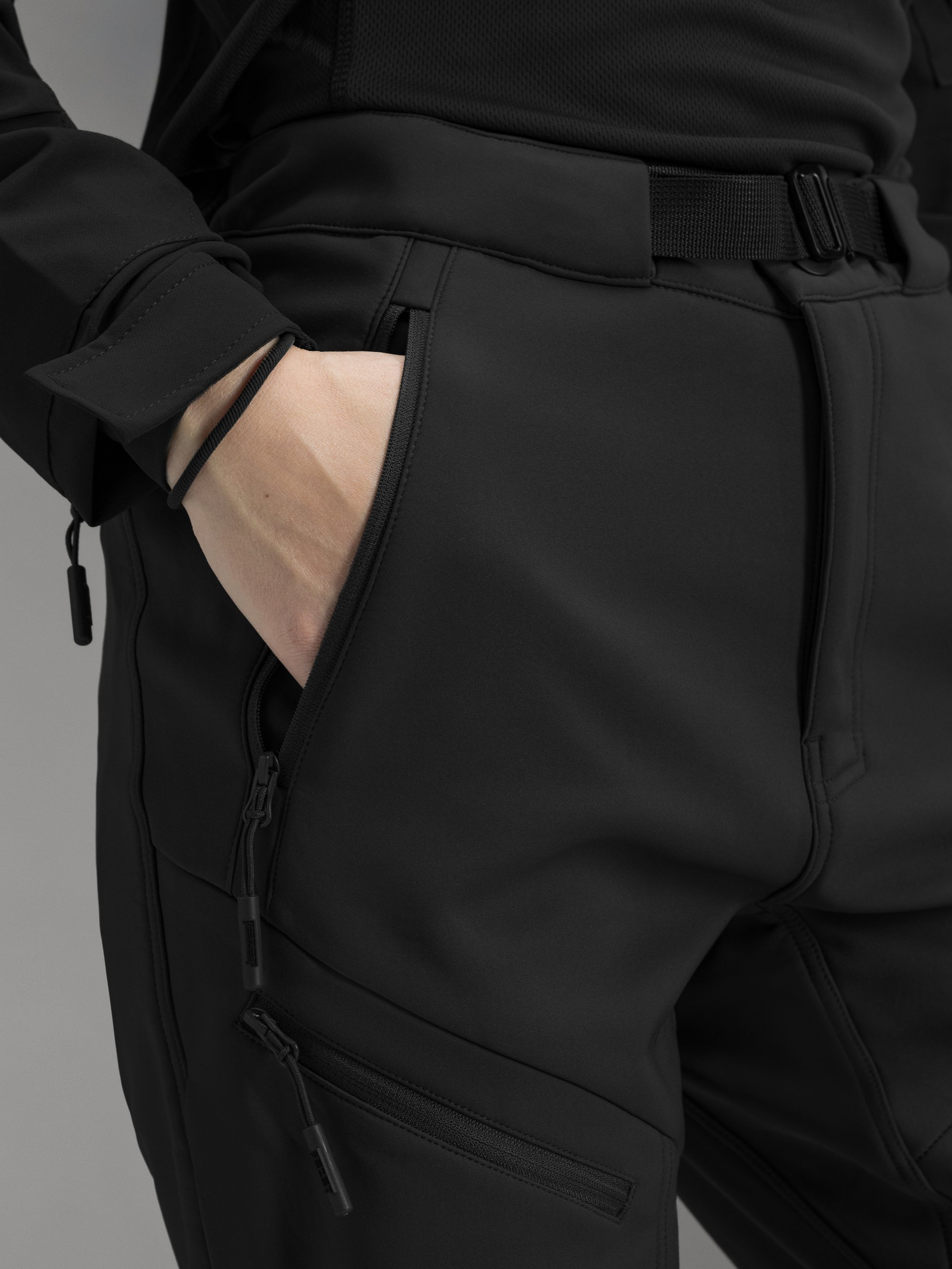 Штани карго тактичні жіночі Softshell BEZET Techwear чорний - Фото 19