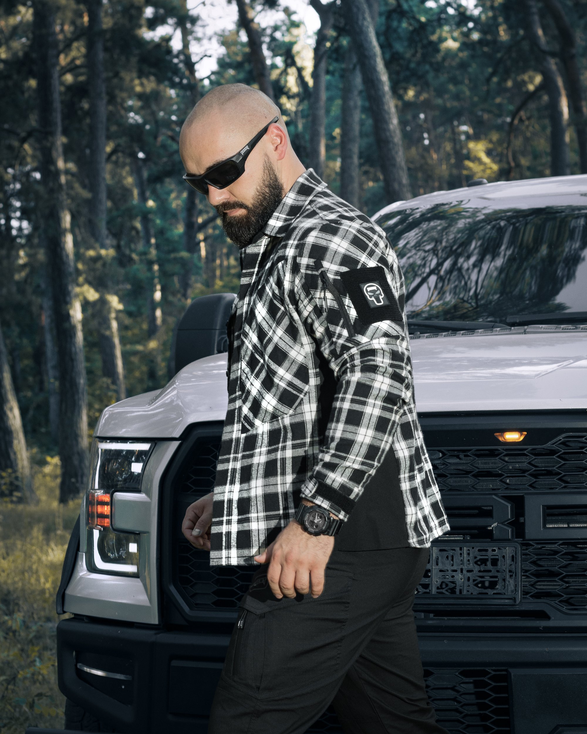 Сорочка фланелева BEZET Defender чорний/білий - Фото 32