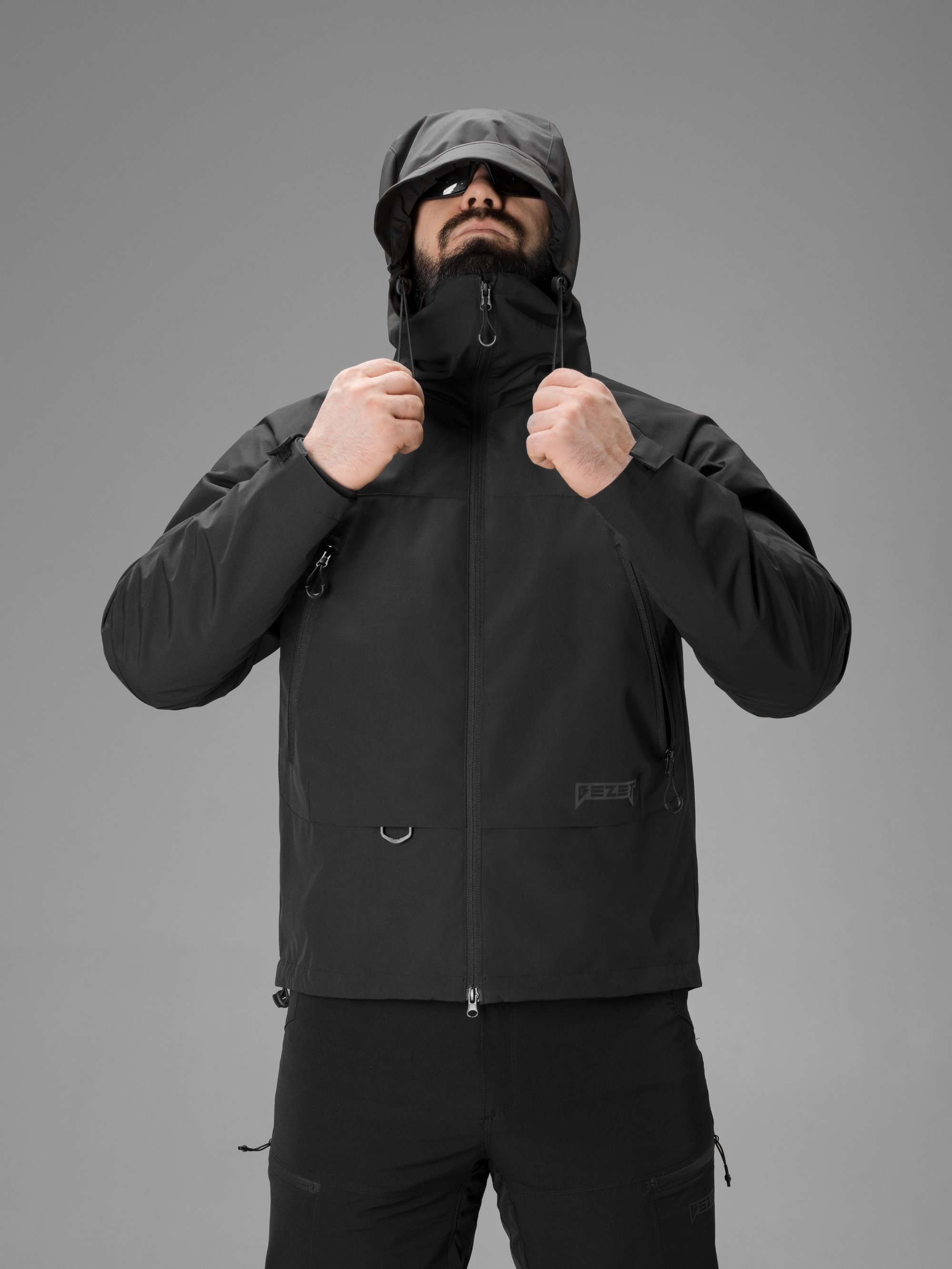 Куртка вітрівка BEZET Trail чорний - Фото 13